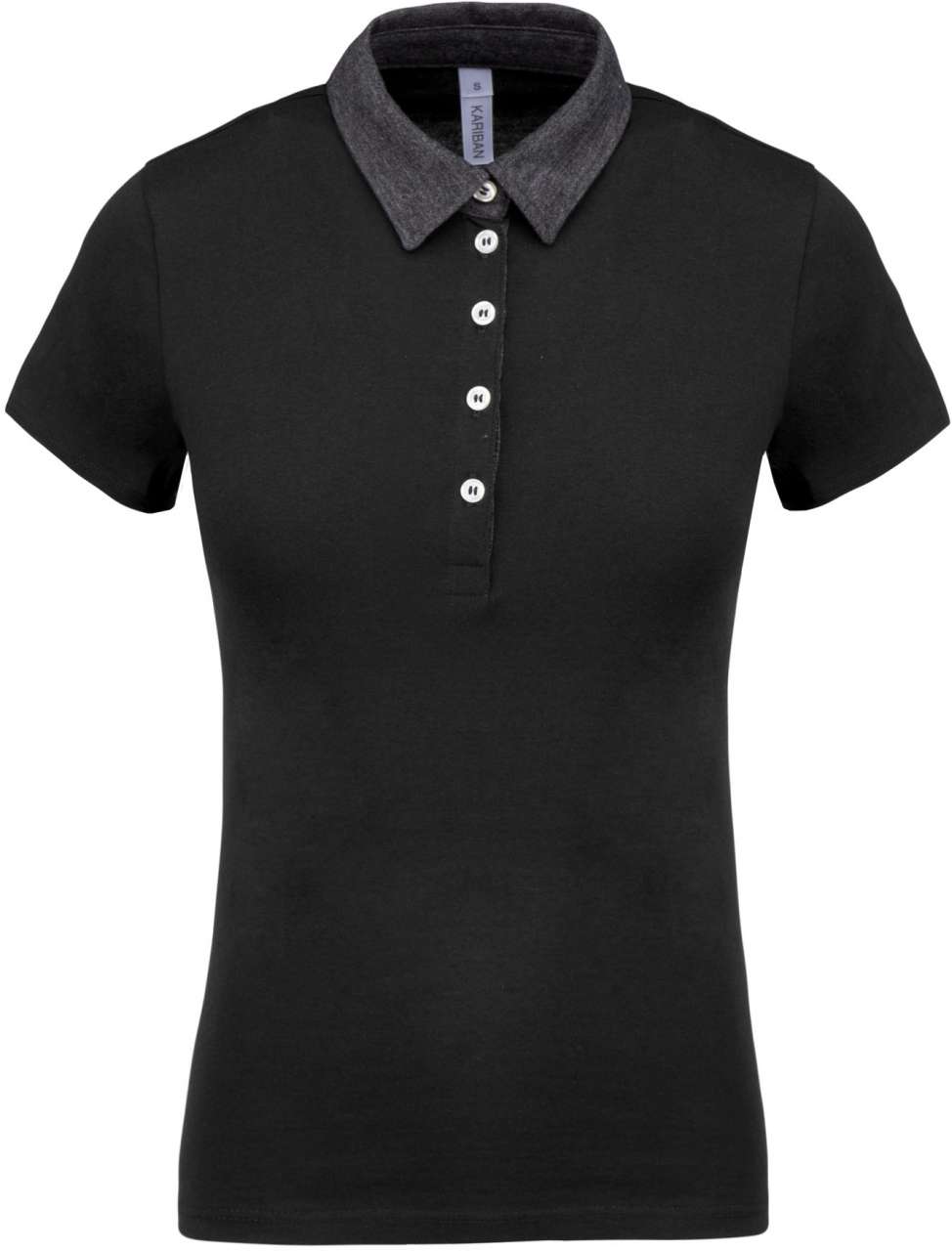 Ladies' Two-Tone Jersey Polo Shirt