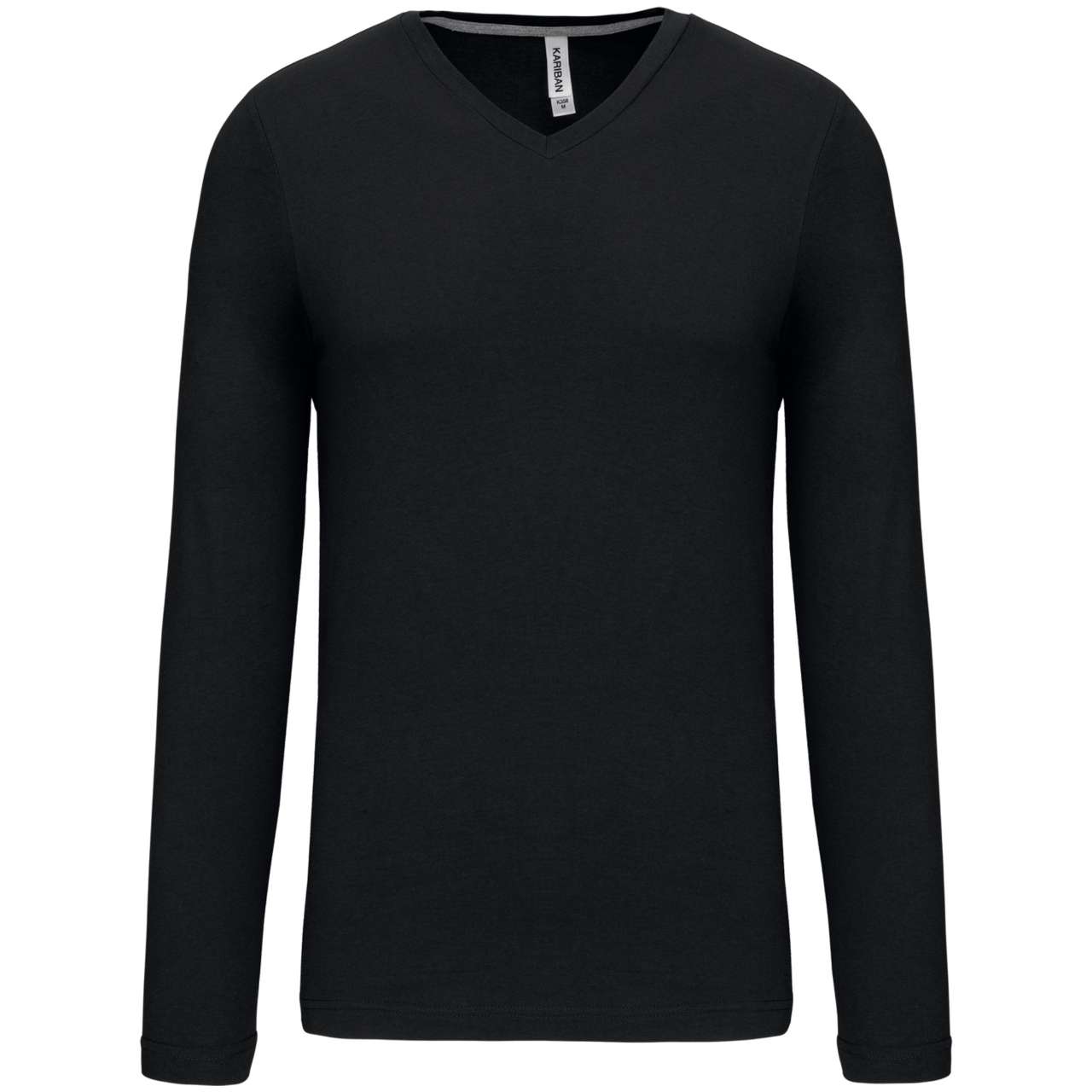 Herren Langarm V-Ausschnitt T-Shirt