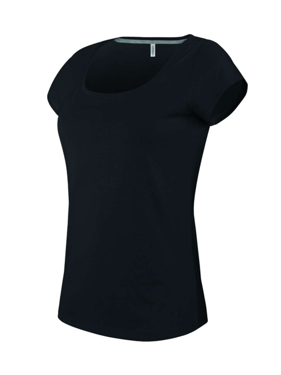 Damen Boatneck Kurzarm-T-Shirt