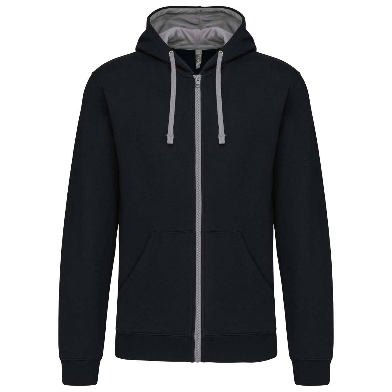 Men's Contrast Hooded Full Zip Sweatshirt