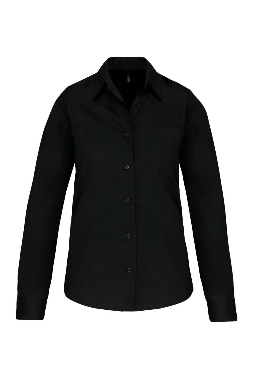 Ladies' Long-Sleeved Cotton Poplin Shirt