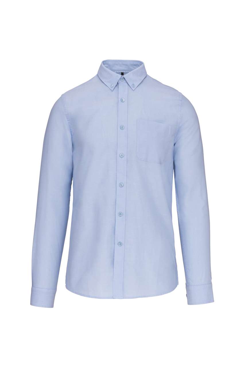 Long-Sleeved Washed Oxford Cotton Shirt