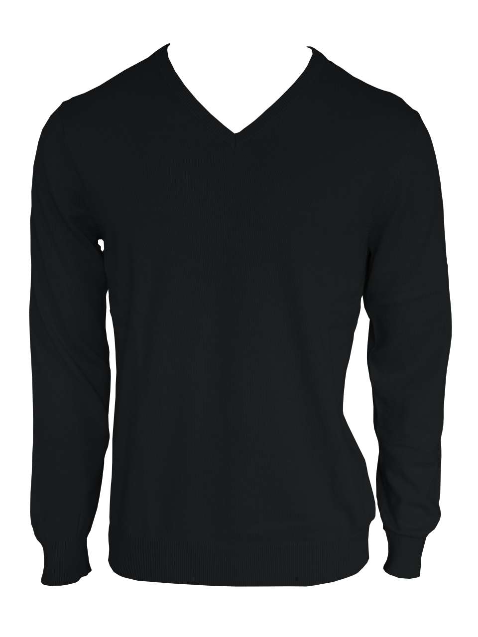 Herren V-Ausschnitt Feinstrick Baumwollpullover