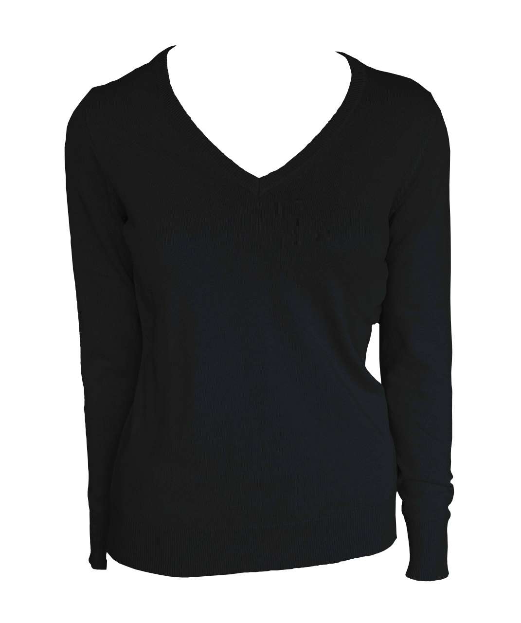 Damen V-Ausschnitt Feinstrick Baumwollpullover