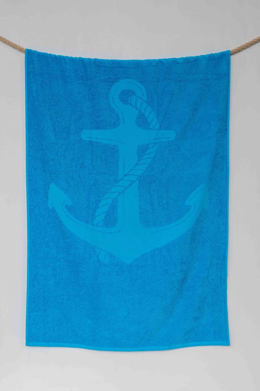 Olima Anchor Jacquard Strandtörölköző